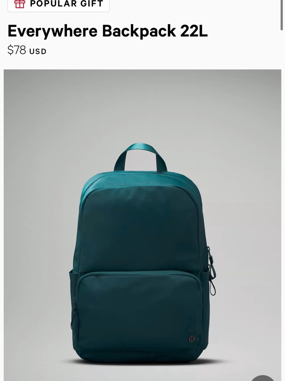 lululemon athletica Everywhere Backpack in Teal